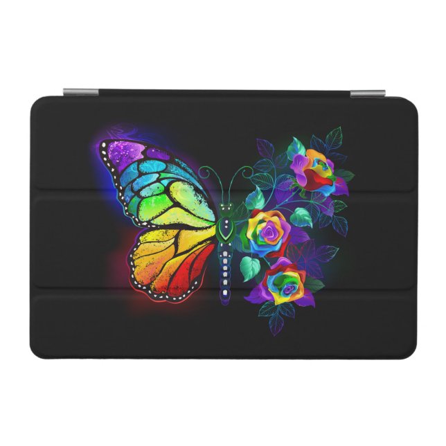 Rainbow flower butterfly iPad mini cover (Horizontal)