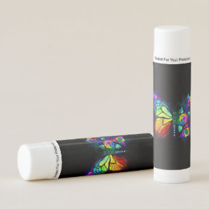 Rainbow flower butterfly lip balm
