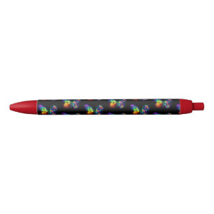 Rainbow flower butterfly pen