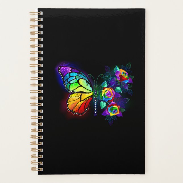Rainbow flower butterfly planner (Front)