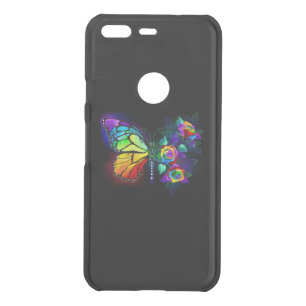 Rainbow flower butterfly uncommon google pixel case