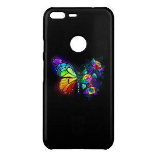 Rainbow flower butterfly uncommon google pixel XL case
