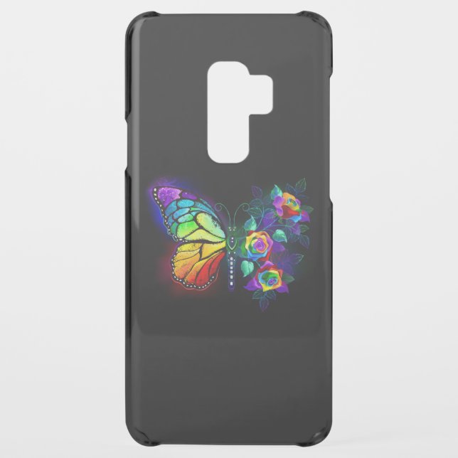 Rainbow flower butterfly uncommon samsung galaxy case (Back)