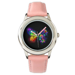 Rainbow flower butterfly watch