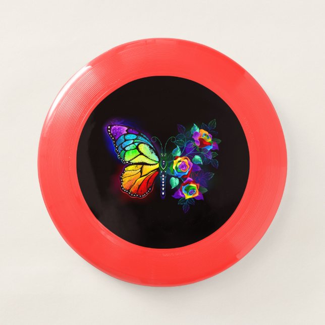 Rainbow flower butterfly Wham-O frisbee (Front)