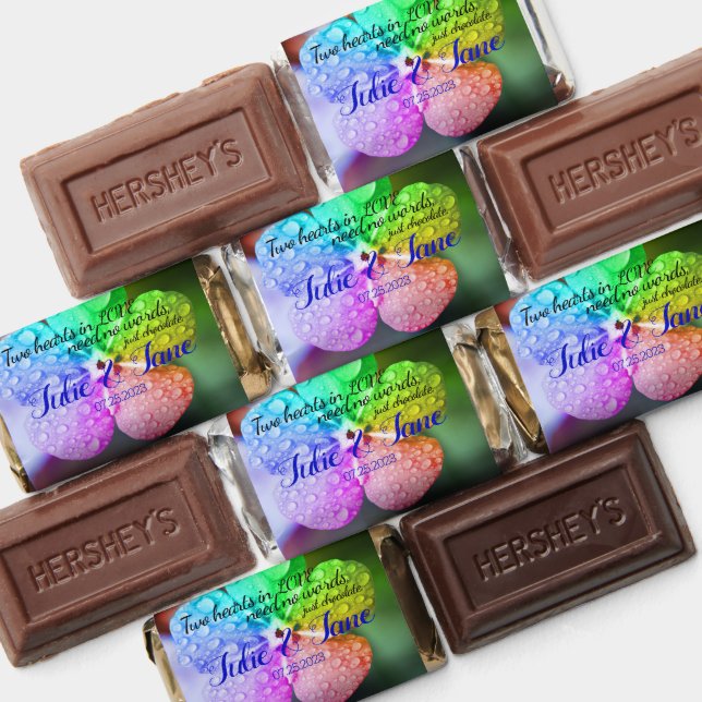 Rainbow flower candy favors- Hershey's Miniatures (Assorted)