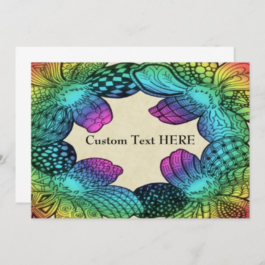 Rainbow Flower Doodle (Front/Back)