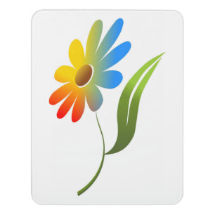 RAINBOW FLOWER DOOR SIGN