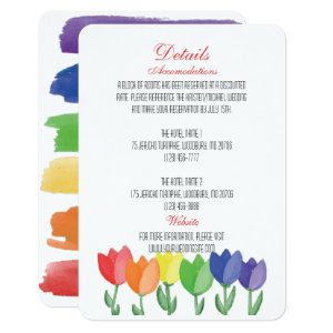 Rainbow FLOWER GAY Lesbian DETAILS WEDDING Card