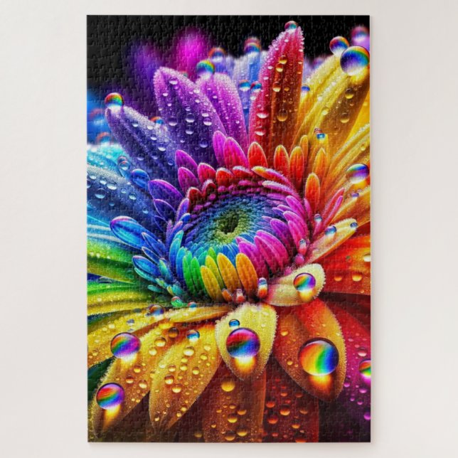 Rainbow Flower Jigsaw Puzzle (Vertical)