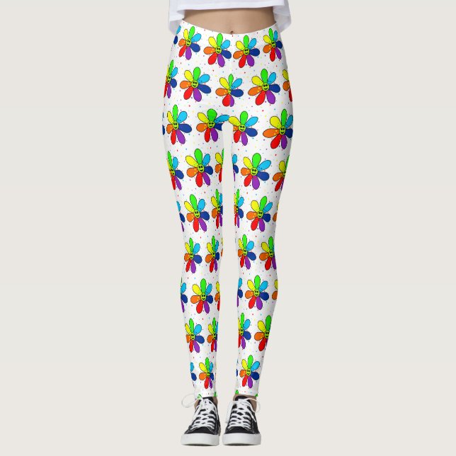 Rainbow Flower Leggings (Front)