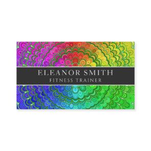 Rainbow Flower Mandala Business Card