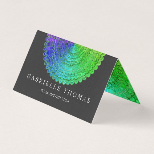 Rainbow Flower Mandala Business Card