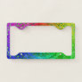 Rainbow Flower Mandala License Plate Frame