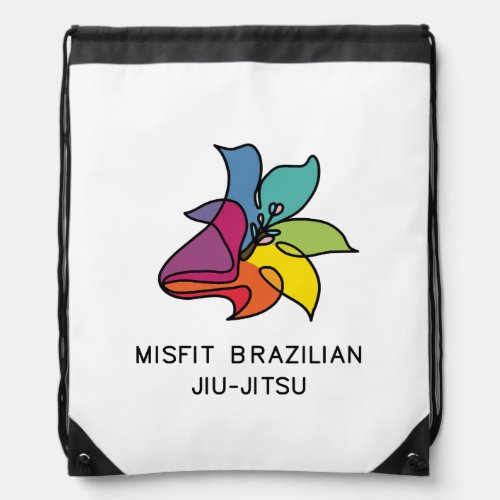 Rainbow Flower Misfit BJJ Drawstring Bag