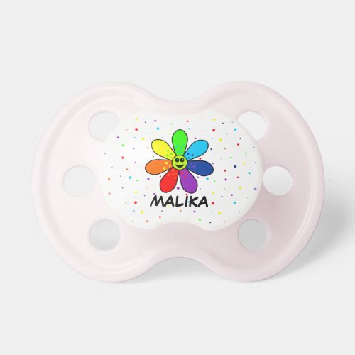 Rainbow Flower Name Pacifier
