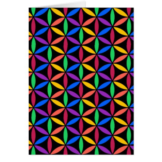 Rainbow Flower of Life Pattern Cards (Front)