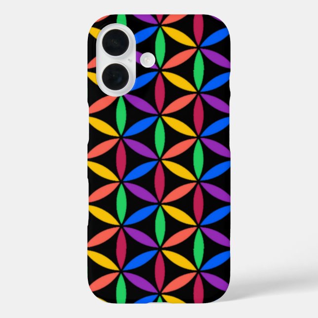 Rainbow Flower of Life Pattern Case-Mate iPhone Ca Case (Back)