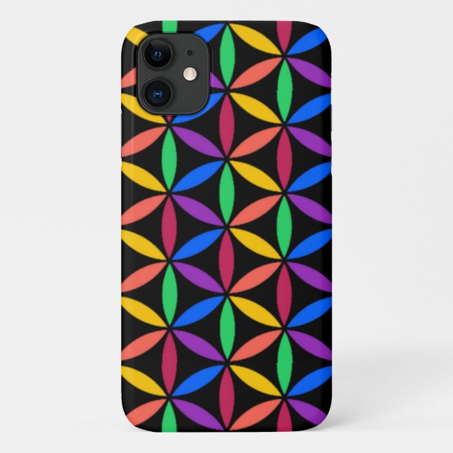 Rainbow Flower of Life Pattern Case-Mate iPhone Case (Back)