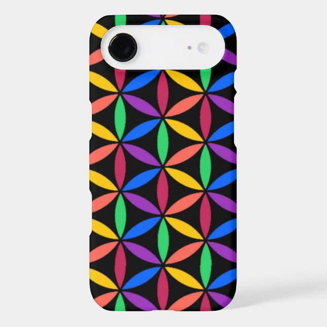 Rainbow Flower of Life Pattern Case-Mate iPhone Case (Back)