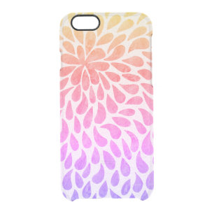Rainbow Flower Petals Modern Clear iPhone 6/6S Case