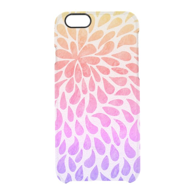 Rainbow Flower Petals Modern Uncommon iPhone Case (Back)