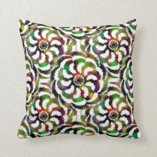 rainbow flower pillow