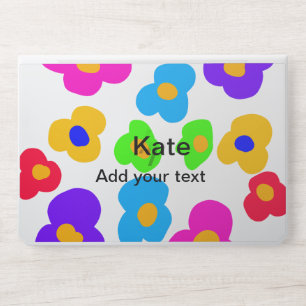 Rainbow flower pride love add name text lqbtq abst HP laptop skin