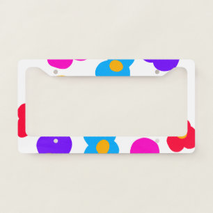 Rainbow flower pride love add name text lqbtq abst license plate frame