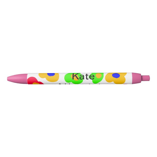 Rainbow flower pride love add name text lqbtq abst pen (Front)