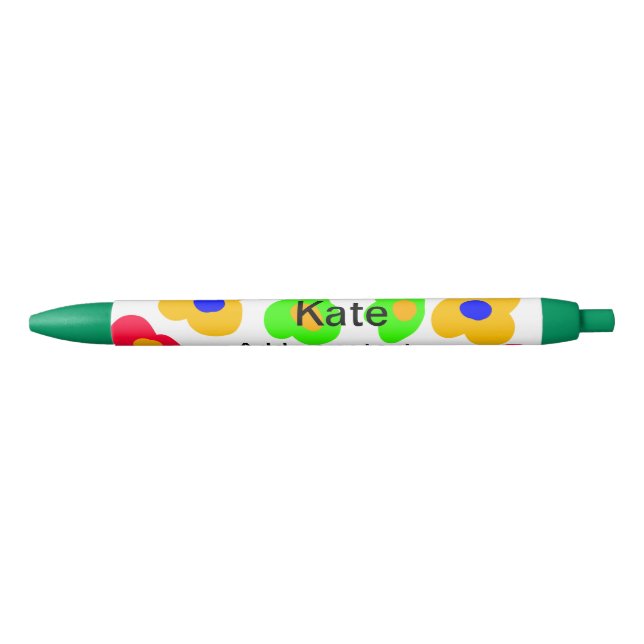Rainbow flower pride love add name text lqbtq abst pen (Front)