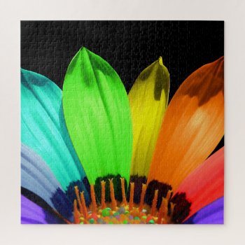 Rainbow Flower Puzzle by MarblesPictures at Zazzle