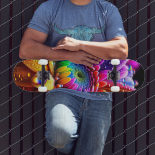 Rainbow Flower Skateboard