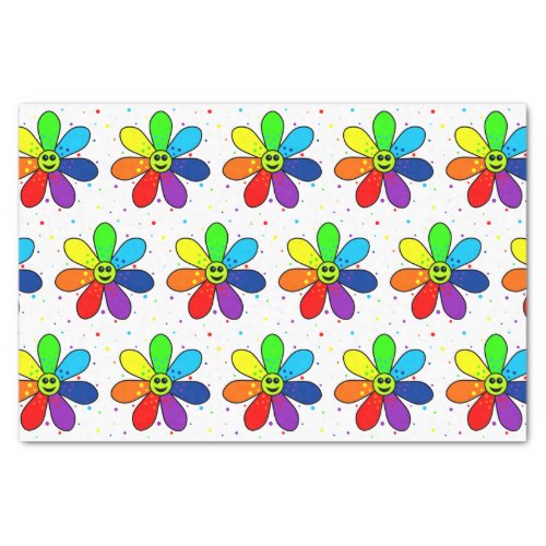 Rainbow Flower Tissue Paper