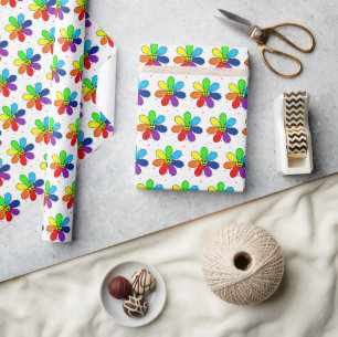 Rainbow Flower Wrapping Paper