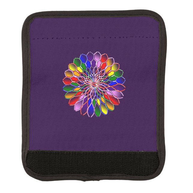 Rainbow Floweret Luggage Handle Wrap Velcro (Front)