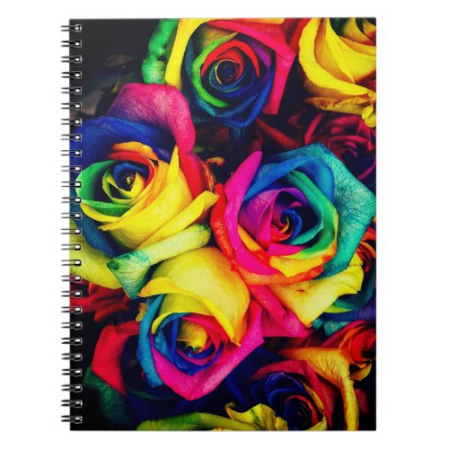 Rainbow Flowers Notebook