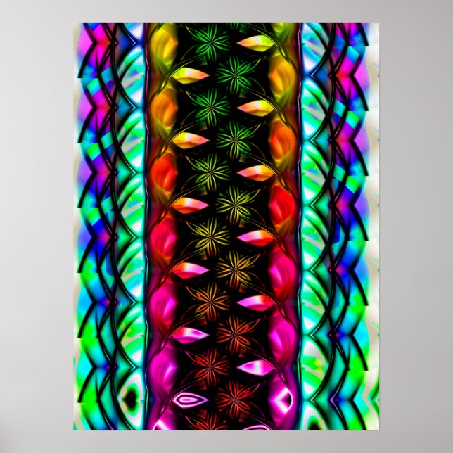 Rainbow Flowers Panel Poster (Front)
