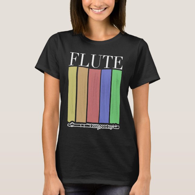 RAINBOW FLUTE MUSICAL INSTRUMENT Color Beat Musici T-Shirt (Front)
