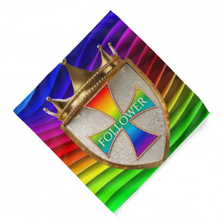 Rainbow Follower Crest Bandana