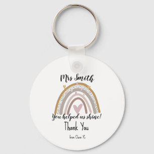 Rainbow for thank you teacher gift keychain