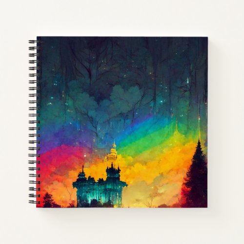 Rainbow Forest Bastion AI Art Notebook