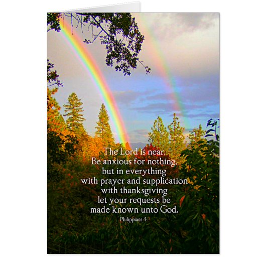 Rainbow Forest Christian Scripture Bible Verse Cards (Front)