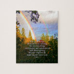 Rainbow Forest Christian Scripture Bible Verse Jigsaw Puzzle at Zazzle