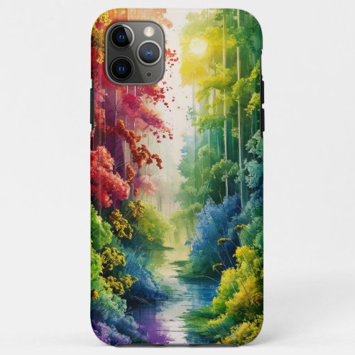 Rainbow Forest Pathway iPhone 11 Pro Max Case