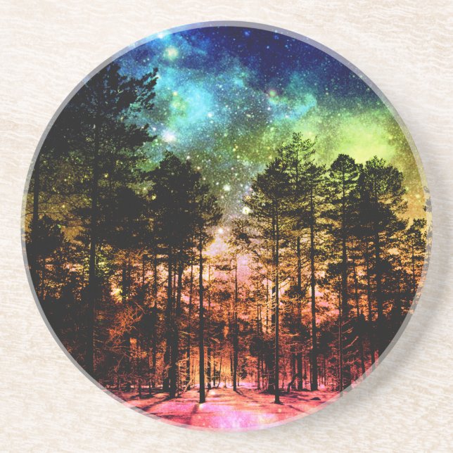 Rainbow Forest Sandstone Coaster (Front)