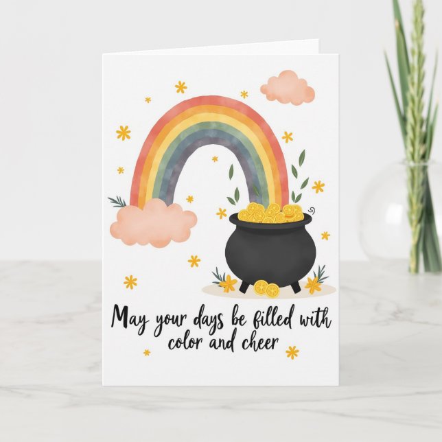 Rainbow Fortune Good Luck Card (Front)