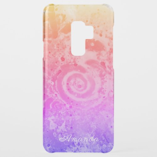 Rainbow Fossil Shell Personalizable Pink Uncommon Samsung Galaxy S9 Plus Case
