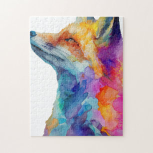 Rainbow fox jigsaw puzzle