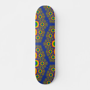 Rainbow Fractal Design: Custom Skateboard Deck
